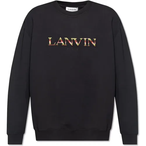 Sweatshirts, male, , Size: L Sweatshirt with logo - Lanvin - Modalova