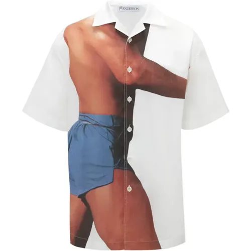 Stud Print Short Sleeve Shirt , male, Sizes: M - JW Anderson - Modalova