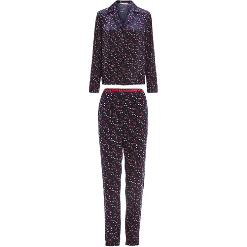 Schwarze Pyjamas für Frauen mit V-Ausschnitt - Tommy Jeans - Modalova