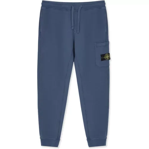 Classic Cotton Cuffed Joggers with Signature Badge , male, Sizes: XL - Stone Island - Modalova