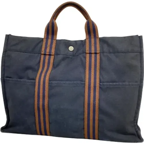 Pre-owned Tote Bags, female, , Size: ONE SIZE Pre-owned Canvas handbags - Hermès Vintage - Modalova