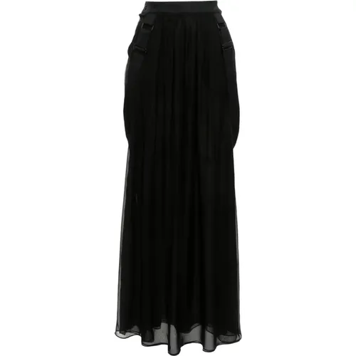 Chiffon Pleated Skirt , female, Sizes: 2XS, S, XS - Max Mara - Modalova