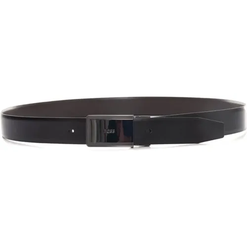 Double Buckle Leather Belt , male, Sizes: ONE SIZE - Boss - Modalova