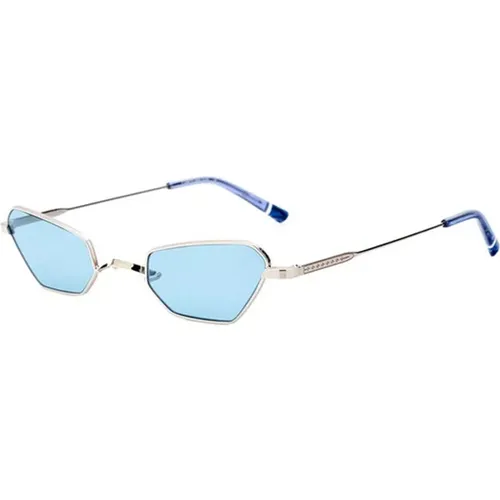 Sunglasses, unisex, , Size: 48 MM Silver/Light Blue Carytown Sunglasses - Etnia Barcelona - Modalova