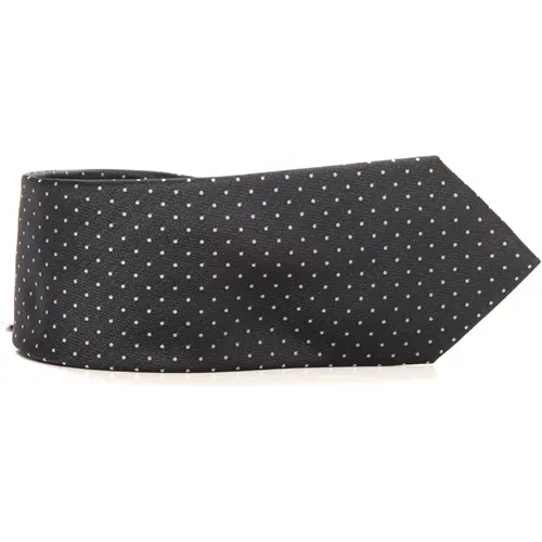 Ties, male, , Size: ONE SIZE Polka Dot Silk Tie - Emporio Armani - Modalova