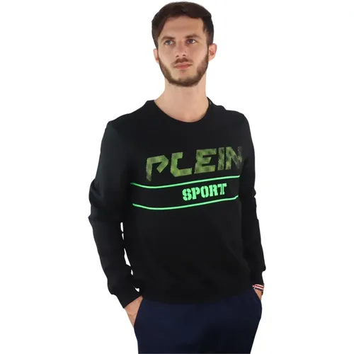 Logo Print Round Neck Sweatshirt , male, Sizes: M - Plein Sport - Modalova