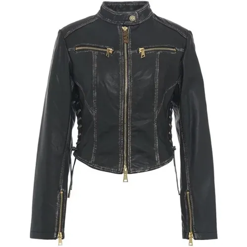 Institutional Logo Motorcycle Jacket , female, Sizes: XS - Versace Jeans Couture - Modalova