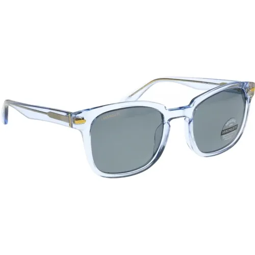 Ethan Shiny Transparent Polarized Sunglasses , male, Sizes: 52 MM - Serengeti - Modalova