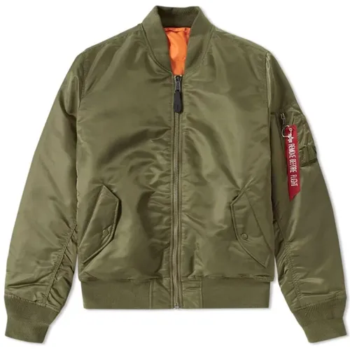 Bomber Jackets, male, , Size: M Clic Ma-1 Jacket - alpha industries - Modalova