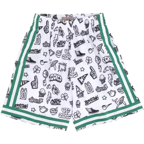 NBA Doodle Swingman Basketball Shorts , Herren, Größe: S - Mitchell & Ness - Modalova