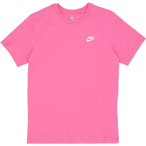 Club Tee PinkSicle Streetwear , Herren, Größe: L - Nike - Modalova
