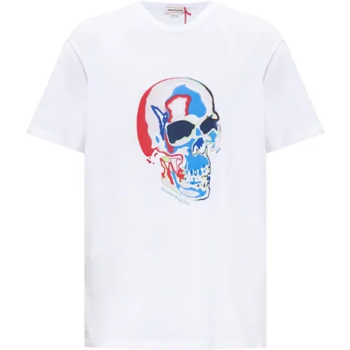 T-Shirt mit Logo , Herren, Größe: S - alexander mcqueen - Modalova