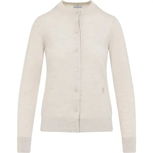 Cardigans, female, , Size: M Wool Cardigan - Burberry - Modalova