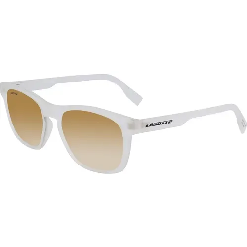 Sunglasses, male, , Size: ONE SIZE Transparent Bio Injected Sunglasses for Men - Lacoste - Modalova