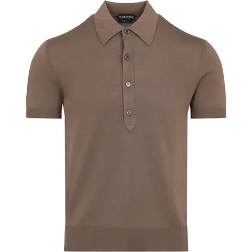 Polo Shirts, male, , Size: XL Luxurious Nude & Neutrals T-Shirt - Tom Ford - Modalova