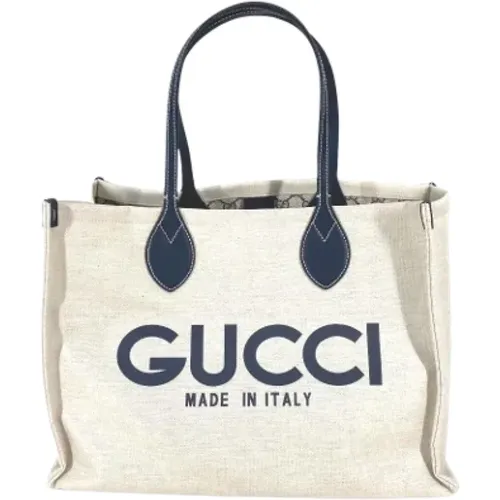 Pre-owned Tote Bags, female, , Size: ONE SIZE Pre-owned Canvas gucci-bags - Gucci Vintage - Modalova