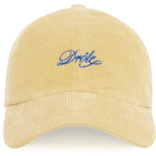 Caps, male, , Size: ONE SIZE Straw Cap with Drôle Embroidery - Drole de Monsieur - Modalova