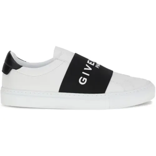 Sneakers, female, , Size: 6 US Embossed Logo Slip-On Leather Sneakers - Givenchy - Modalova