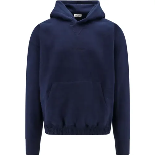 Sweatshirt with Hood and Kangaroo Pocket , male, Sizes: M, XL, L, S - Saint Laurent - Modalova