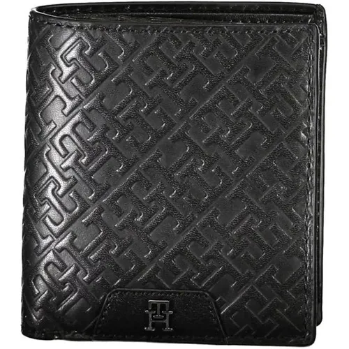 Wallets & Cardholders, male, , Size: ONE SIZE Elegant Leather Wallet with Two Compartments - Tommy Hilfiger - Modalova