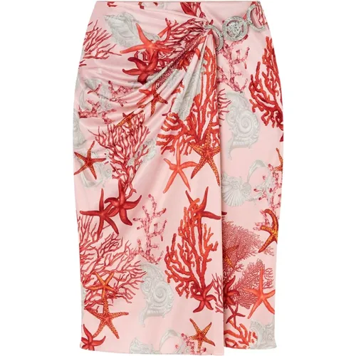 Barocco Sea Print Skirt , female, Sizes: XS, S - Versace - Modalova