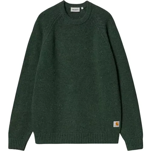 Gesprenkelter Anglistic Sweater in Grün , Herren, Größe: XL - Carhartt WIP - Modalova