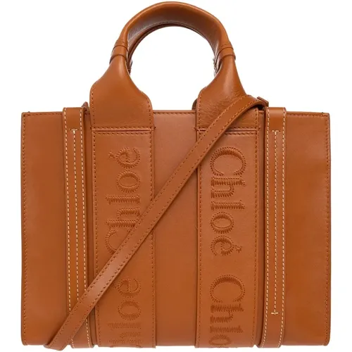 Woody Small shopper bag , female, Sizes: ONE SIZE - Chloé - Modalova