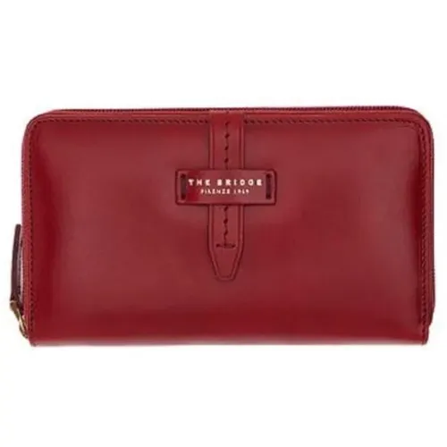 Leather Wallet Classic Style , female, Sizes: ONE SIZE - The Bridge - Modalova