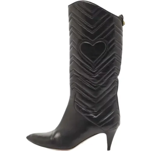 Fashionable Leather Boots , female, Sizes: 5 1/2 UK - Gucci Vintage - Modalova