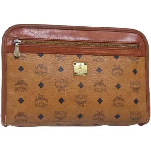 Pre-owned Clutches, female, , Size: ONE SIZE Pre-owned Leather clutches - MCM Pre-owned - Modalova