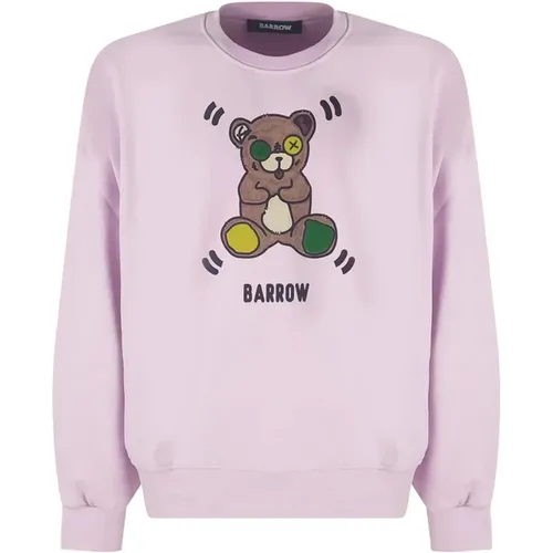 Sweater mit Logo-Print und Drop-Shoulders , Herren, Größe: L - BARROW - Modalova