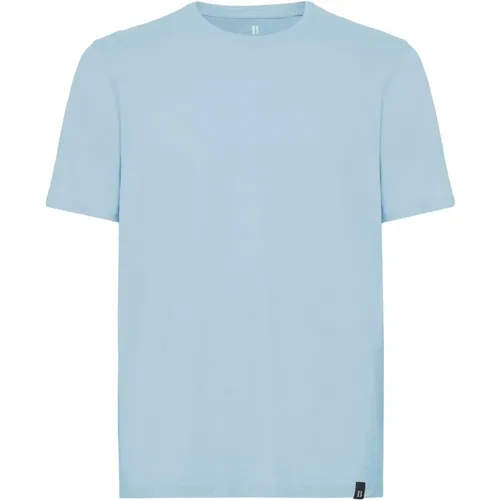 T-Shirt aus Baumwoll-Slub-Jersey , Herren, Größe: S - Boggi Milano - Modalova