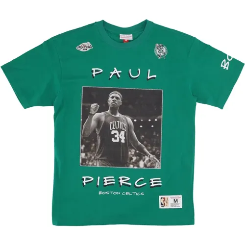 T-Shirts, male, , Size: L Boston Celtics Vintage Tee Paul Pierce - Mitchell & Ness - Modalova