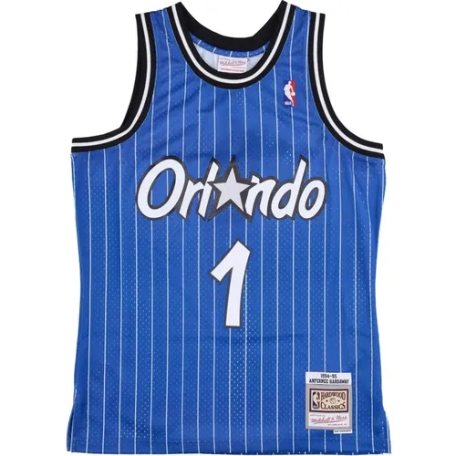 Sportswear, male, , Size: S Anfernee Hardaway Basketball Tank Top - Mitchell & Ness - Modalova