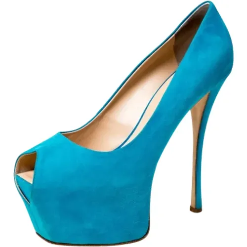 Pre-owned Pumps, female, , Size: 10 US Pre-owned Suede heels - Giuseppe Zanotti Pre-owned - Modalova