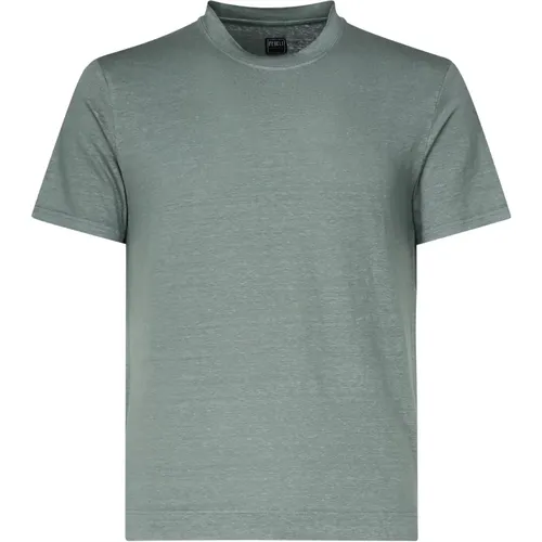 T-Shirts, male, , Size: M Linen Flex T-shirts and Polos - Fedeli - Modalova