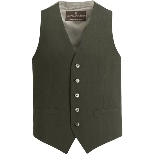 Wool Vest Regular Fit , male, Sizes: 2XL - Oscar Jacobson - Modalova