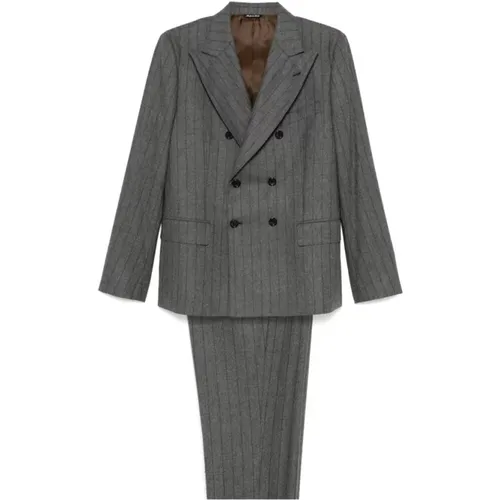 Double Breasted Suits, male, , Size: L Pinstripe Blazer and Trousers Set - Reveres 1949 - Modalova