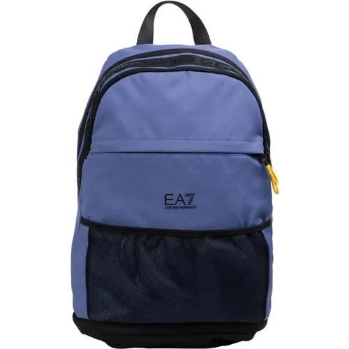Logo Backpack with Zip Closure , male, Sizes: ONE SIZE - Emporio Armani EA7 - Modalova