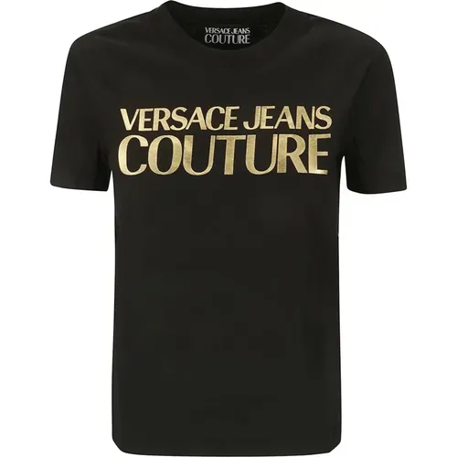 Printed Crew Logo T-Shirt , male, Sizes: S - Versace Jeans Couture - Modalova