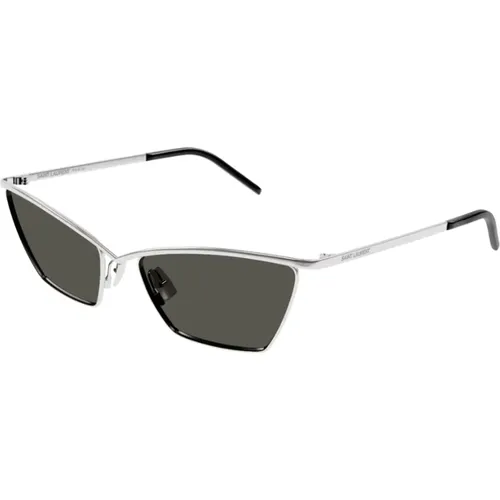 Cat-Eye Metal Frame Glasses , male, Sizes: ONE SIZE - Saint Laurent - Modalova