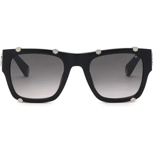 Luxury Hexagon Sunglasses /Grey Gradient , unisex, Sizes: 54 MM - Philipp Plein - Modalova