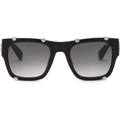 Sunglasses, unisex, , Size: 54 MM Luxury Hexagon Sunglasses /Grey Gradient - Philipp Plein - Modalova