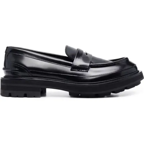 Loafers, male, , Size: 10 US Chunky Penny Loafers Leather - alexander mcqueen - Modalova