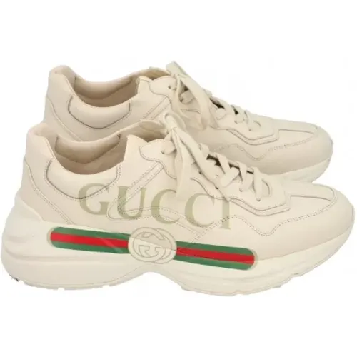 Pre-owned Sneakers, female, , Size: 12 US Pre-owned Leather sneakers - Gucci Vintage - Modalova