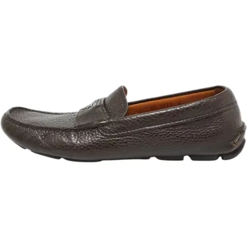 Pre-owned Flats, male, , Size: 6 1/2 US Pre-owned Leather flats - Prada Vintage - Modalova