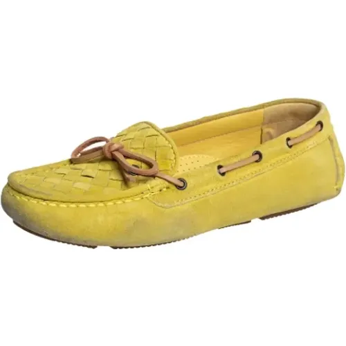 Pre-owned Flats, female, , Size: 6 1/2 US Pre-owned Suede flats - Bottega Veneta Vintage - Modalova