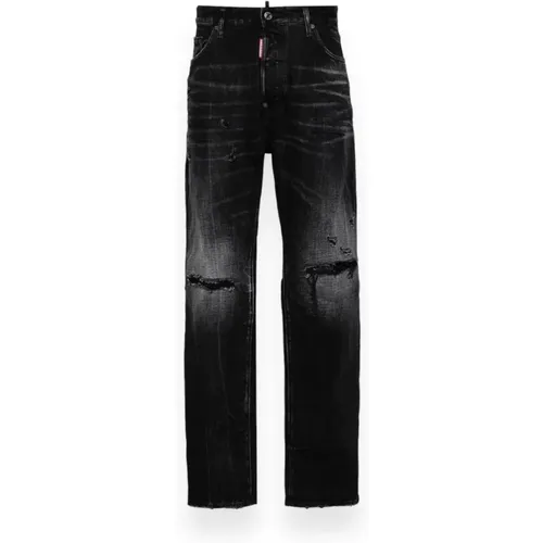 Straight Jeans, male, , Size: M Classic Denim Jeans - Dsquared2 - Modalova