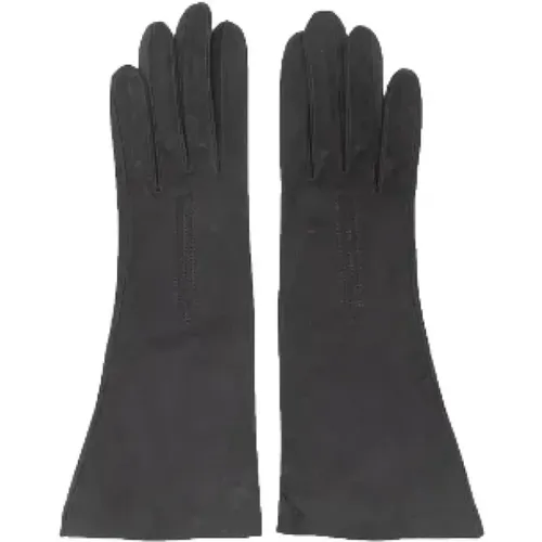 Pre-owned Suede gloves , female, Sizes: ONE SIZE - Hermès Vintage - Modalova