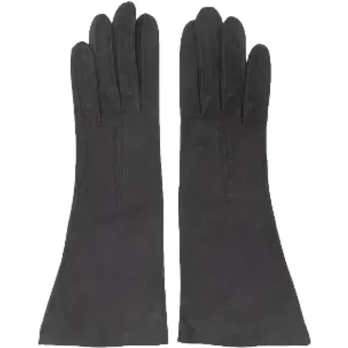 Pre-owned Accessories, female, , Size: ONE SIZE Pre-owned Suede gloves - Hermès Vintage - Modalova